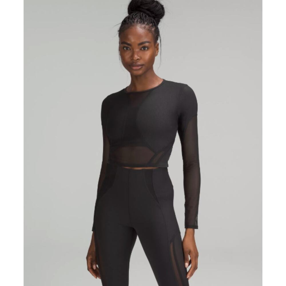 Lululemon Mesh Panelled Training Long Sleeve Shirt 6 Small
